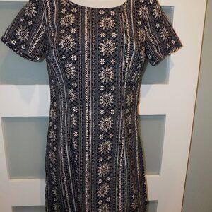 Hollister Black Mini Floral Pattern Patterned Cross-Back Dress Size XS Women's